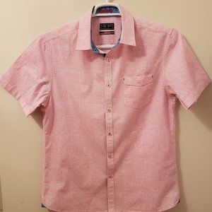 Across the Pond Pink Short Sleeve Shirt Size M